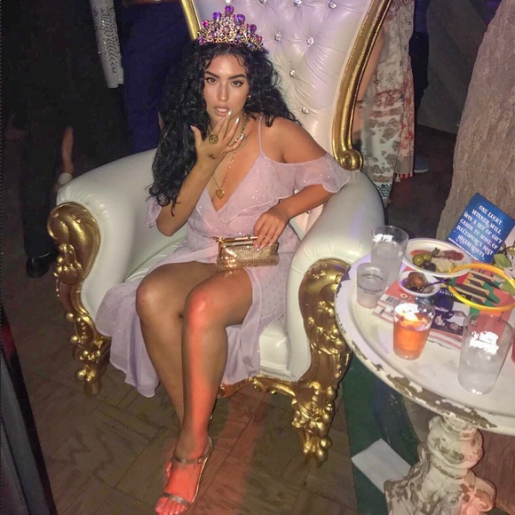 Large Baroque Crown w Tear Drop Swarovski Crystals - Picture 4 of 6